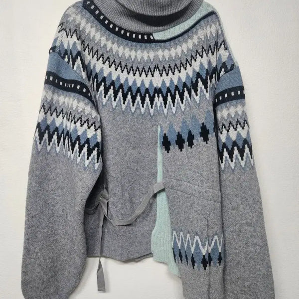 [BUNJANG] Facetasm Deconstructed Nordic Knit Sweater Size 4 / FACETASM  파세타즘 데컨스트럭티드 노르딕 니트 스웨터 4사이즈