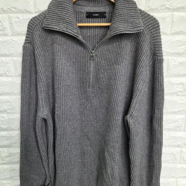 [BUNJANG] Il Corsetto Half Zip-Up Gray / 일꼬르소 하프집업 그레이