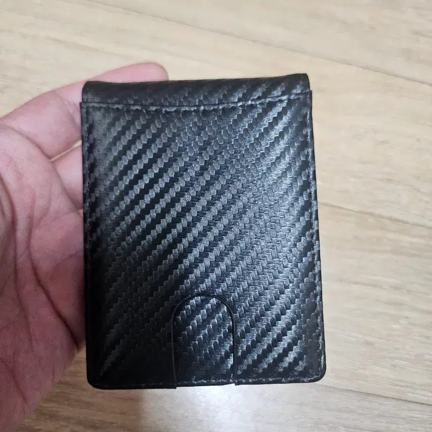 [BUNJANG] Carbon Pattern Money Clip - Black / 머니클립 카본 패턴 블랙