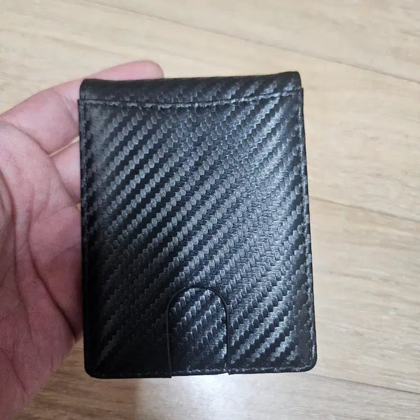 [BUNJANG] Carbon Pattern Money Clip - Black / 머니클립 카본 패턴 블랙