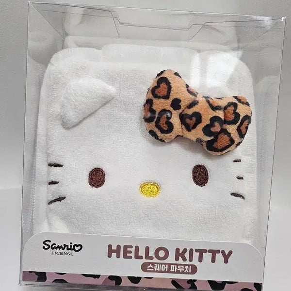 [BUNJANG] Sanrio Hello Kitty Square Pouch Leopard Ribbon / (가격제안 환영) 산리오 헬로키티 스퀘어 파우치 레오파드 리본