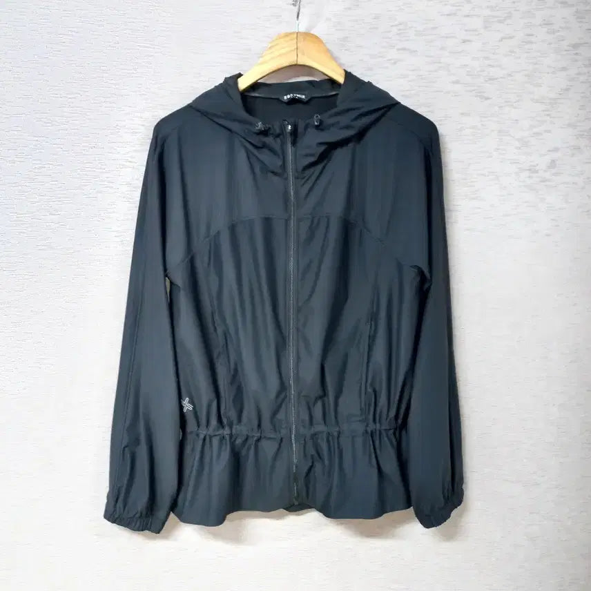 [BUNJANG] Xexymix Women's String Black Zip-Up Hoodie Jacket / B9-1/젝시믹스 허리스트링 블랙 집업후드 자켓 봄가을 여성