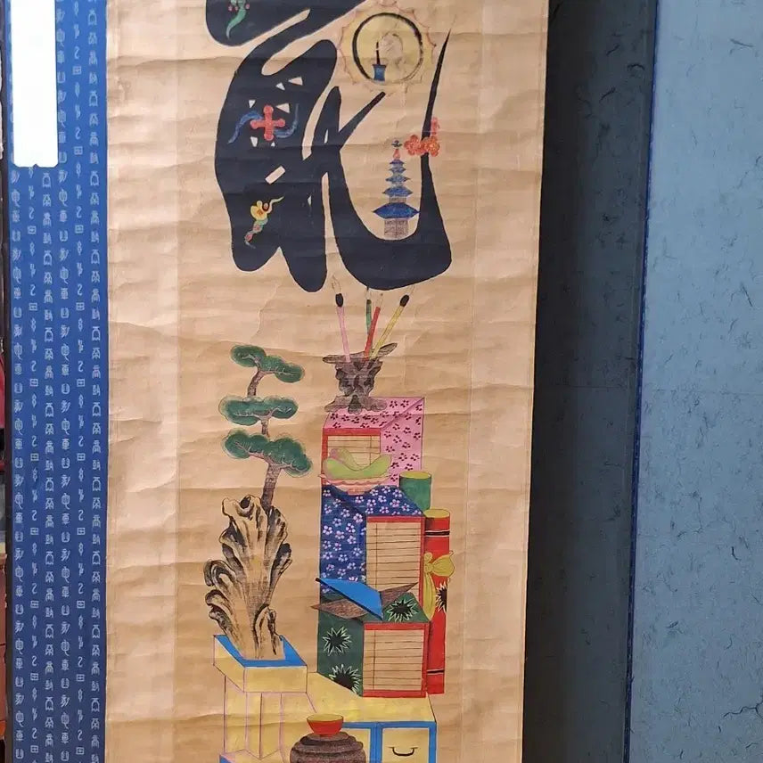 [BUNJANG] Ornate Chaekgado Scroll Painting #4 / 화려한 족자 책가도 4번