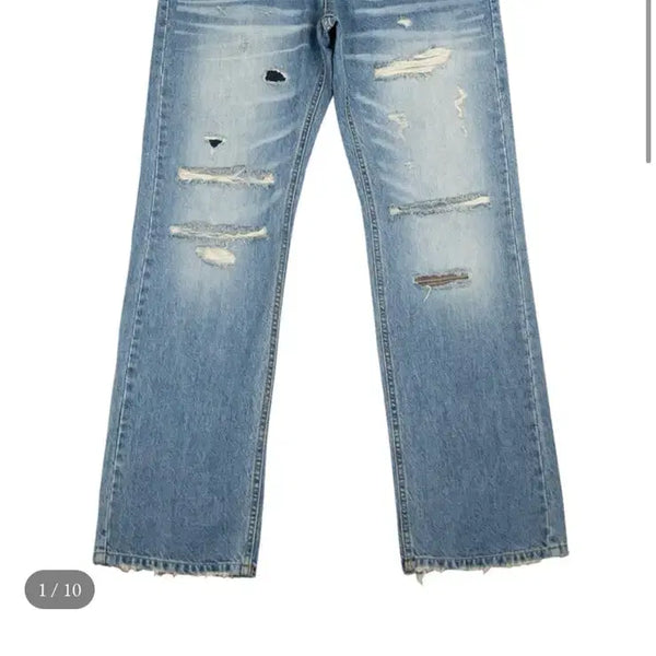 [BUNJANG] Small Stupid Tunes Patchwork Twisted Denim Size 2 / 스몰스튜핏튠즈 패치워크 트위스티드 데님 2사이즈