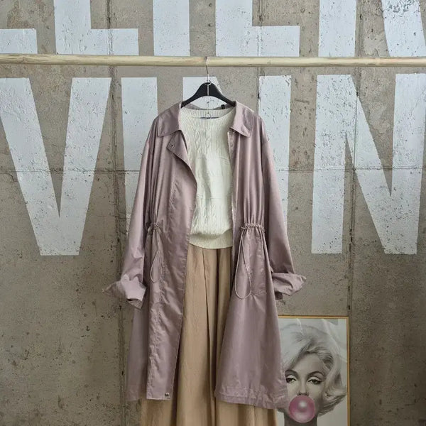 [BUNJANG] Theory Pink Beige Long Jacket / 띠어리 고급지고 우아한 핑크베이지 롱자켓