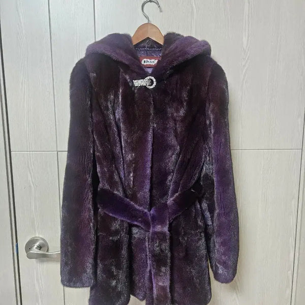 [BUNJANG] Saga Mink Hooded Coat / 후드 사가밍크