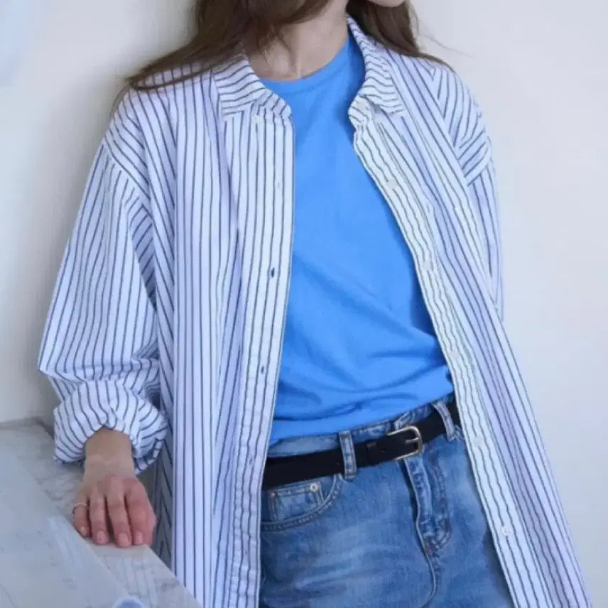 [BUNJANG] Basil in Bottle Stripe Shirt Linenne / 바질인보틀 스트라이프 셔츠 라룸 더베를린 리넨느 메이비베이비