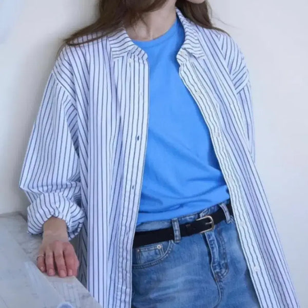 [BUNJANG] Basil in Bottle Stripe Shirt Linenne / 바질인보틀 스트라이프 셔츠 라룸 더베를린 리넨느 메이비베이비