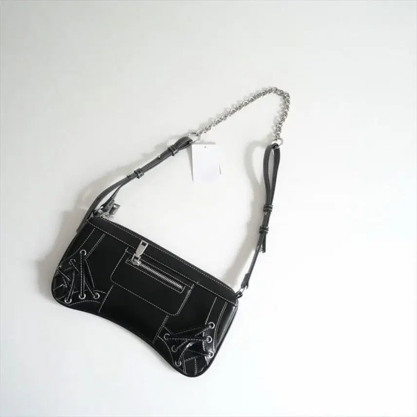 [BUNJANG] Ray Beams Lace-Up Mini Bag Black / Ray Beams 레이빔즈 레이스업 미니백