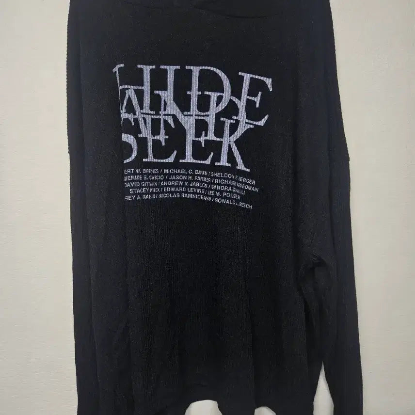 [BUNJANG] HIDE SEEK Lettering Oversized Knit / 하이드 시크(HIDE SEEK) 레터링 오버핏 니트