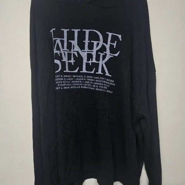 [BUNJANG] HIDE SEEK Lettering Oversized Knit / 하이드 시크(HIDE SEEK) 레터링 오버핏 니트