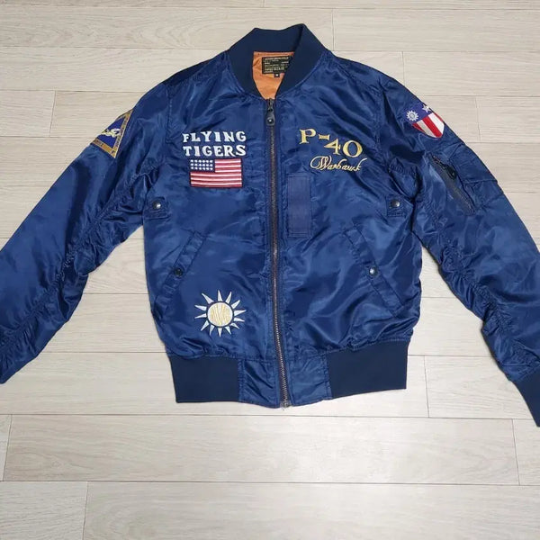 [BUNJANG] Aspesi Flying Tiger Navy M Bomber Jacket / 아스페시 플라잉 타이거 네이비 M