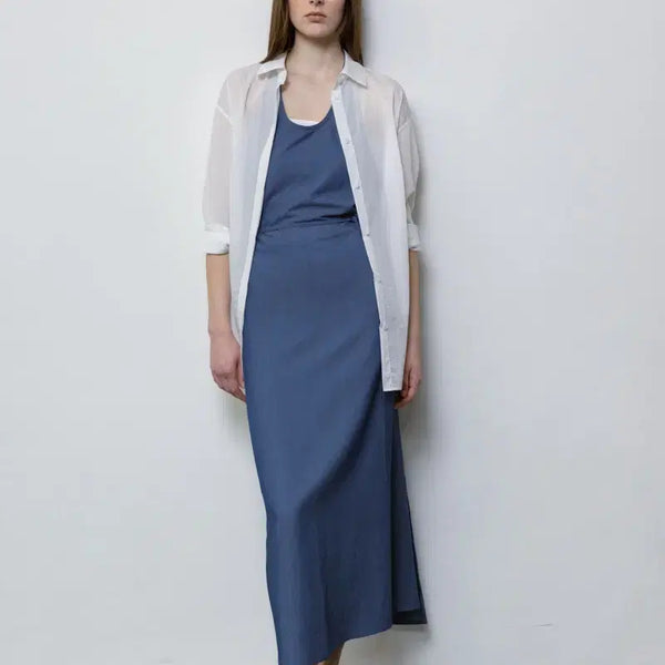 [BUNJANG] ORE Page Wrap Dress Blue / ORE 오어 페이지 랩원피스 블루