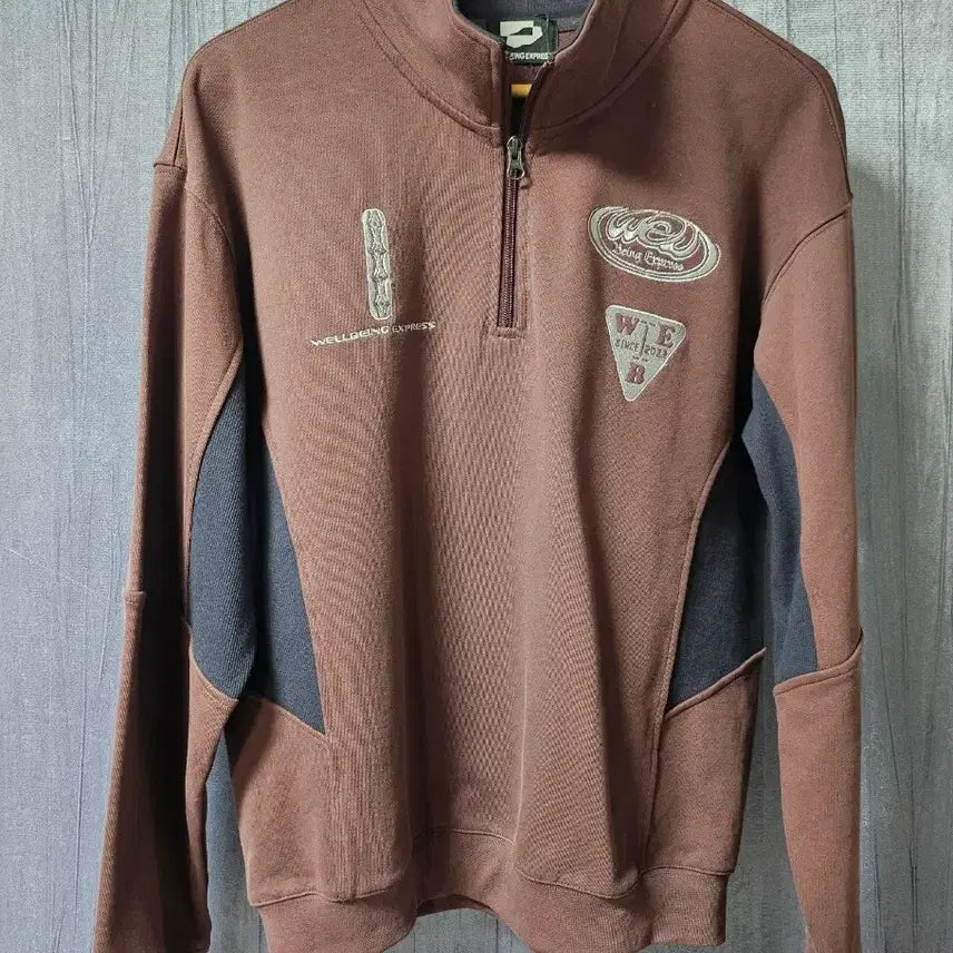 [BUNJANG] Wellbeing Express Brown Sweatshirt / 웰빙익스프레스 맨투맨 브라운