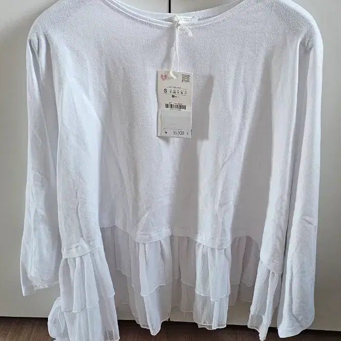 [BUNJANG] ZARA Cotton Frill Top S / 새상품/ 자라 면 프릴 탑 S (55~66)