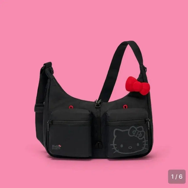 [BUNJANG] Brandon Hello Kitty Crossbody Bag Black / 브랜든 헬로키티 크로스백 가방 블랙