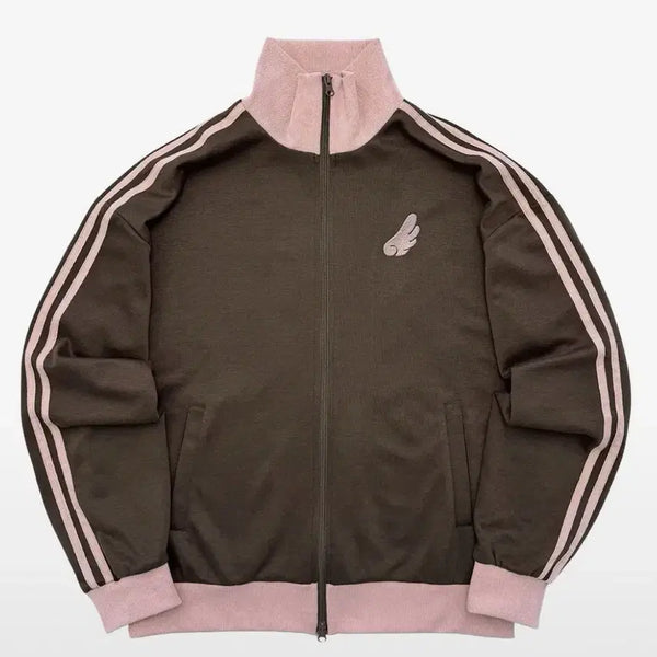 [BUNJANG] Loop Track High Neck Jersey Brown / 루프 트랙 하이넥 져지 브라운