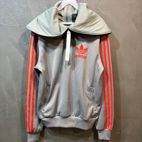 [BUNJANG] Adidas Hooded Half-Zip Jersey / [M] ADIDAS 아디다스 후드 반집업 져지