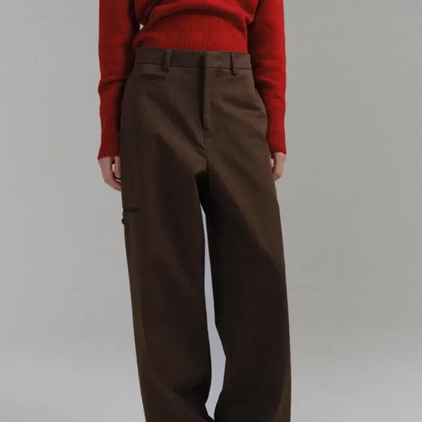 [BUNJANG] AUBOWO Curved Triple Rib Pants (Mocha) / (새상품) 아우브아워 커브드 트리플 립 팬츠 (모카)