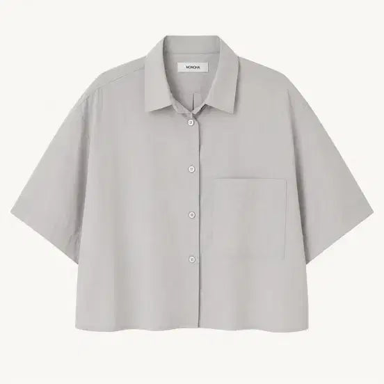 [BUNJANG] MONOHA Short Sleeve Shirt Mint Grey / 모노하 반팔 셔츠 민트 그레이