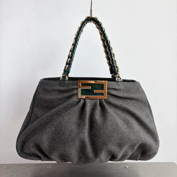[BUNJANG] Fendi Mia Wool Tote Bag / 펜디 미아 울 토트백