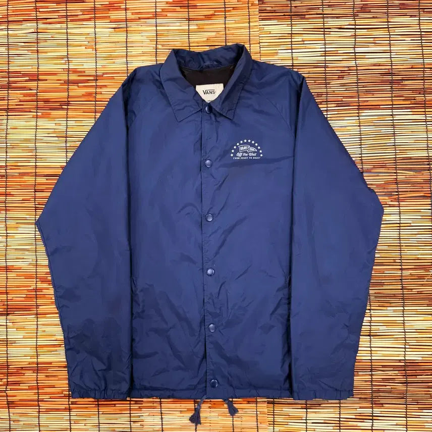 [BUNJANG] Vans Off The Wall Navy Coach Jacket L / 반스 네이비 오프더월 코치 자켓 L