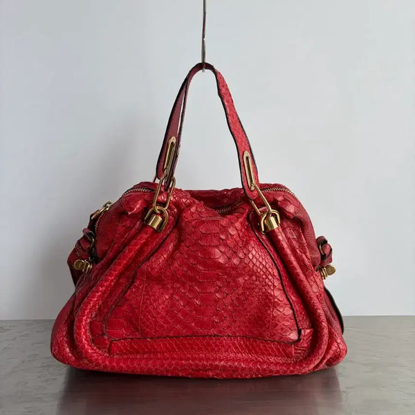 [BUNJANG] Chloe Python Paraty Shoulder Bag / 끌로에 파이톤 파라티 숄더백