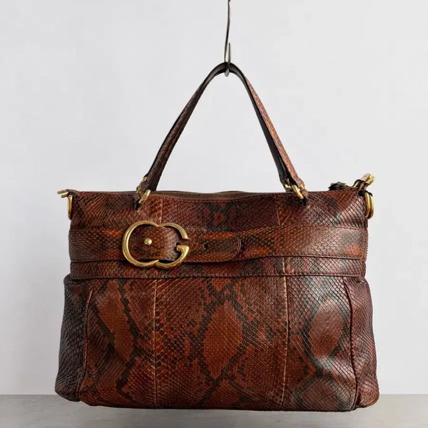 [BUNJANG] Gucci GG Python Tote Bag / 구찌 GG 파이톤 토트백