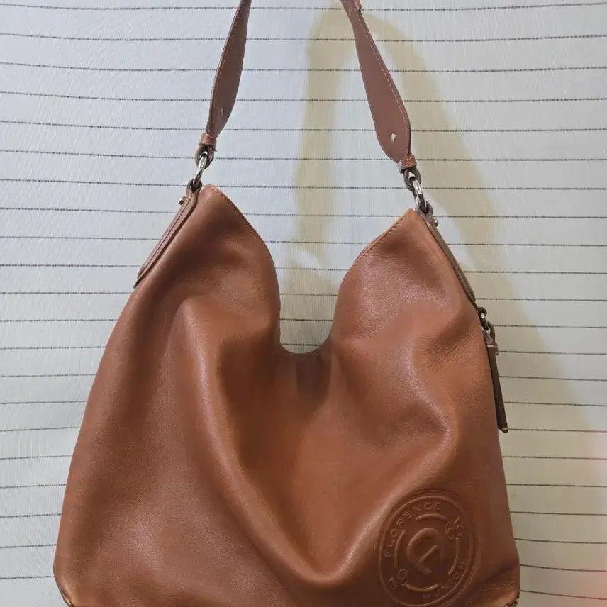 [BUNJANG] AIGNER Camel Leather Shoulder Bag / AIGNER 카멜 가죽 숄더백(정품)