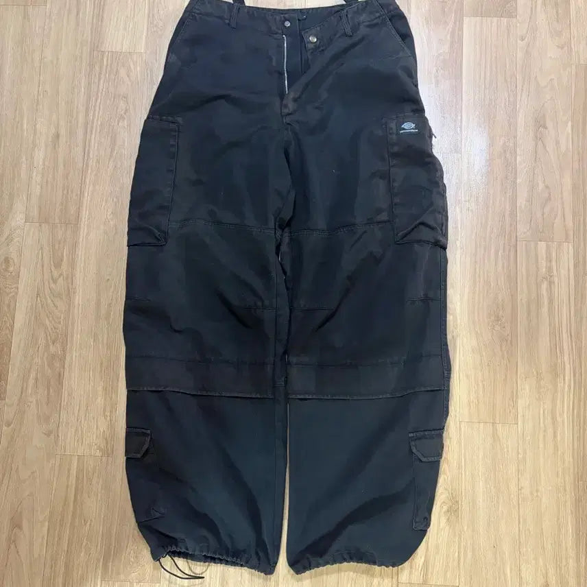 [BUNJANG] Hatching Room Dickies Zip Cargo Pants Washed Black / (3)해칭룸 디키즈 집카고 카고팬츠 워시드 블랙