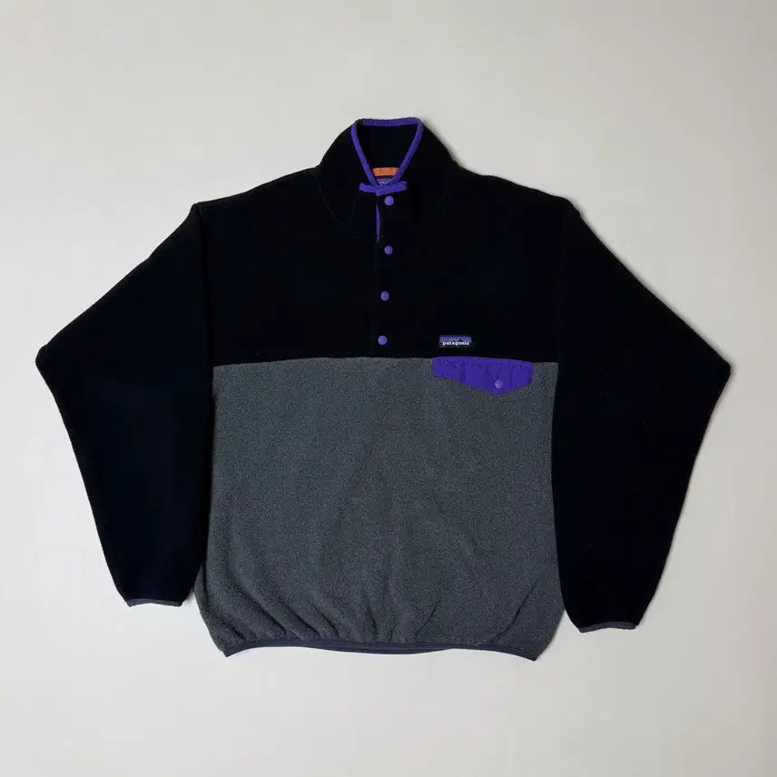 [BUNJANG] Patagonia Synchilla Fleece Jacket / [L] 파타고니아 신칠라 플리스 후리스 블랙 그레이 퍼플