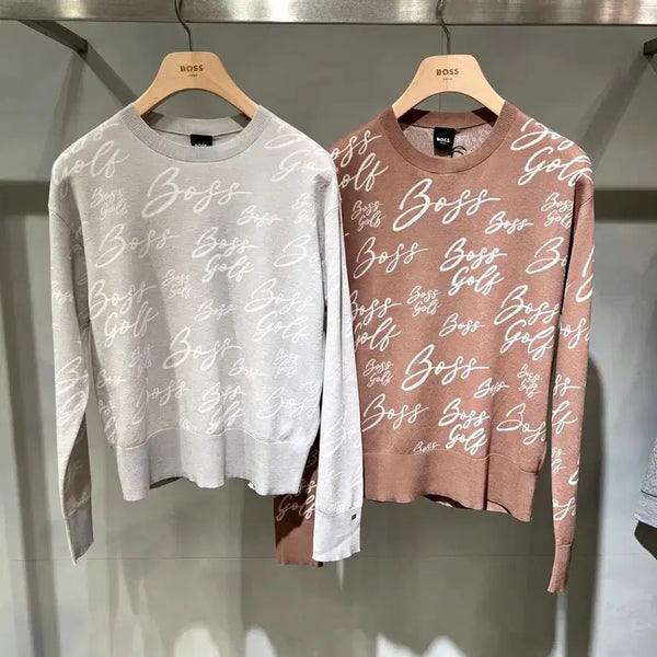 [BUNJANG] BOSS Women's Full Print Logo Sweater / #보스 #BOSS #여성골프웨어