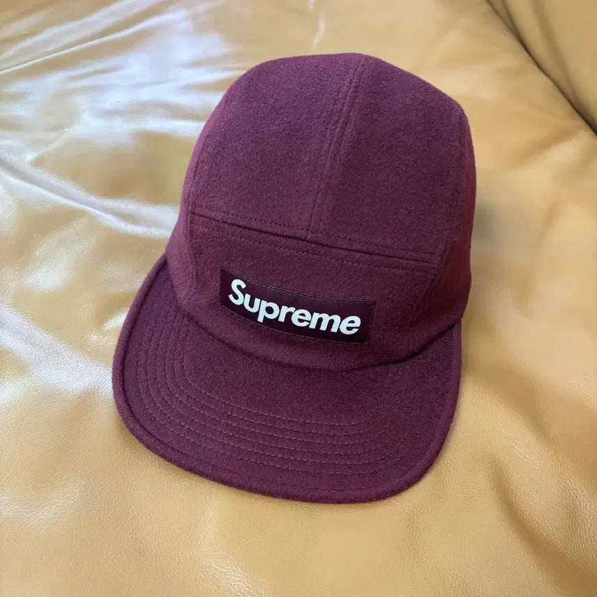[BUNJANG] Supreme Box Logo Camp Cap Burgundy / 슈프림 캠프캡 모자 박스로고 와인 버건디