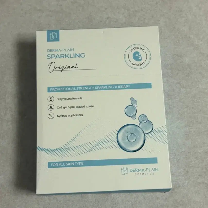 [BUNJANG] Derma Plan Sparkling Original CO2 Gel Mask (5 Sheets) / 더마플레인 스파클링 오리지널 CO2 젤더마플레인 마스크(5개입있음.새상품)