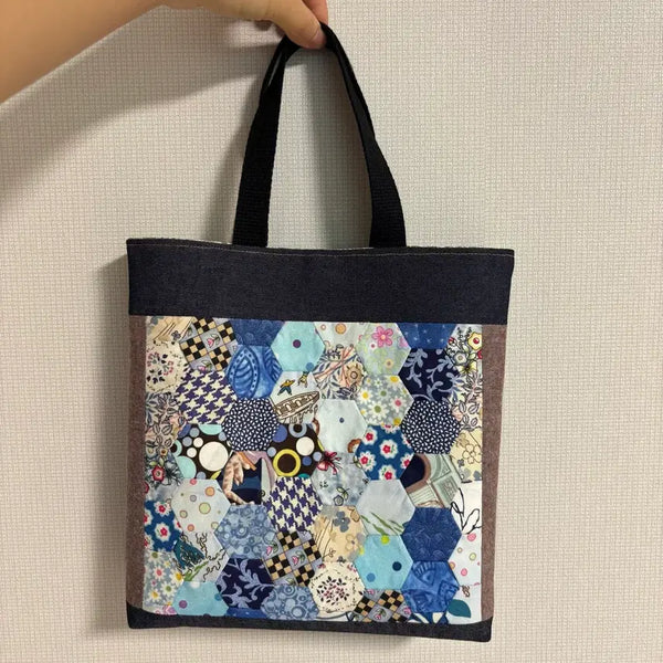 [BUNJANG] Hexagon Patchwork Tote Bag / 특가) 헥사곤 패치워크 토트백