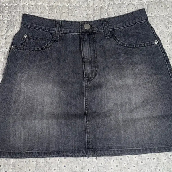 [BUNJANG] 11am Grey Denim Skirt / 11am  청 데님 스커트 그레이