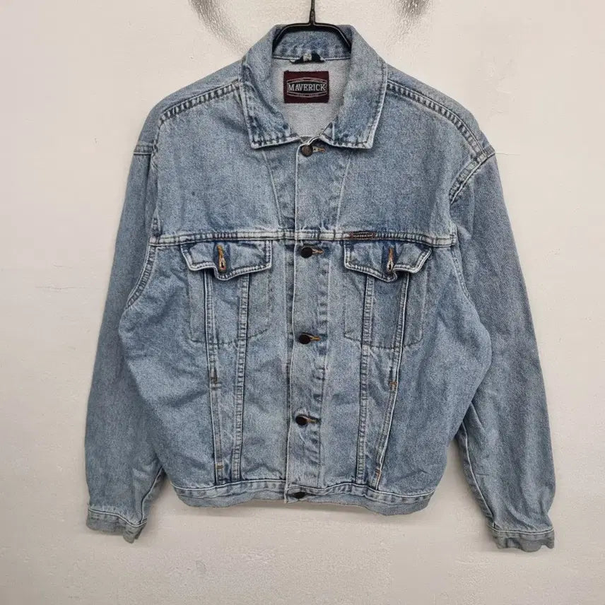 [BUNJANG] MAVERICK Washed Denim Jacket Women's Size 77 / [여성77 size] MAVERICK 워싱 데님 자켓 청자켓 / USA