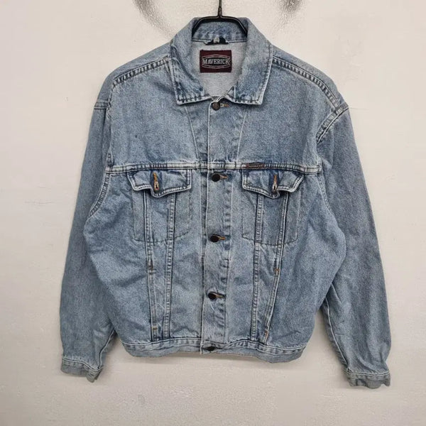 [BUNJANG] MAVERICK Washed Denim Jacket Women's Size 77 / [여성77 size] MAVERICK 워싱 데님 자켓 청자켓 / USA