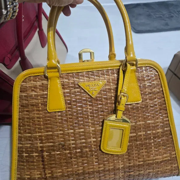 [BUNJANG] Prada Rattan Tote Bag / 프라다 라탄토드백