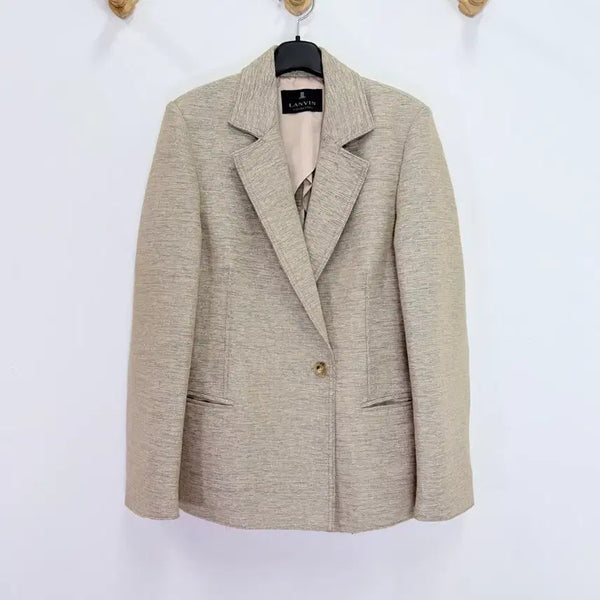 [BUNJANG] Lanvin Collection Single-Breasted Tweed Jacket / 한섬 랑방컬렉션 Lanvin 싱글 브레스티드 트위드 자켓 20년도