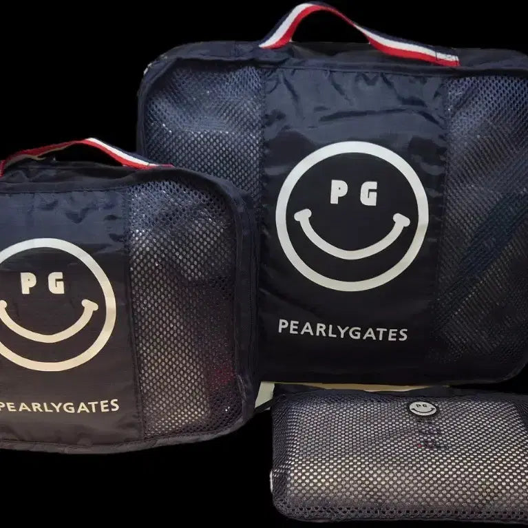 [BUNJANG] PEARLY GATES Travel Pouch Set (3 Sizes) / 파리게이츠 여행용 파우치 3종세트