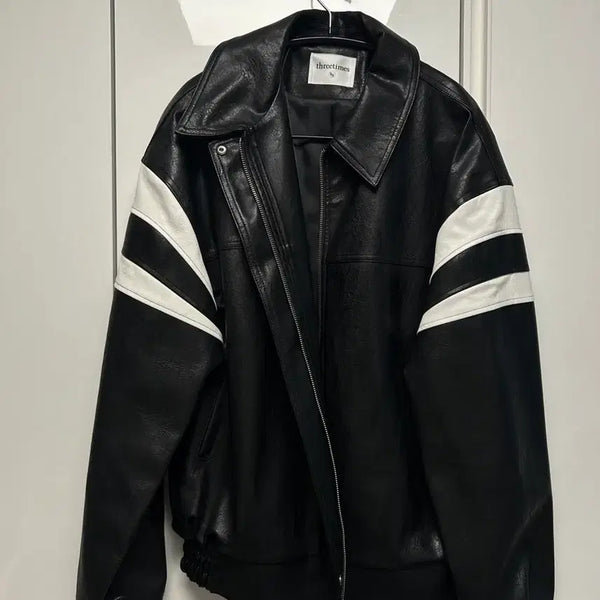 [BUNJANG] Third Time Leather Jacket / 새상품) 쓰리타임즈 가죽 자켓