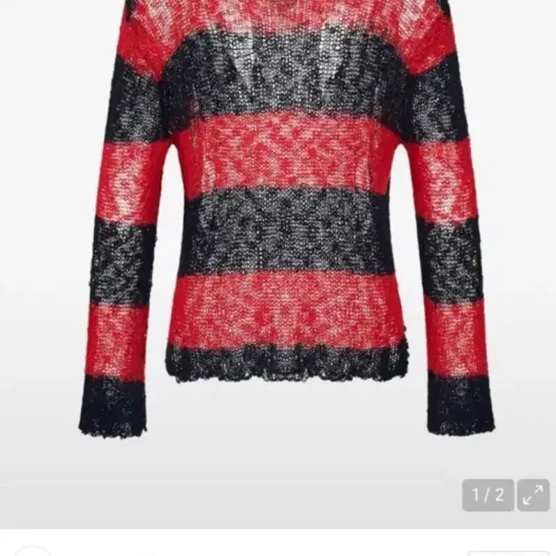 [BUNJANG] LECYTO See-through Long Sleeve Red / 레씨토 시스루 롱슬리브 레드 LECYTO