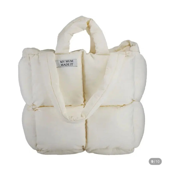 [BUNJANG] MYMUMMADEIT Puffer Tote Bag / [MMMI] 마이맘메이드잇 패딩가방 패딩푸퍼백 토트백 패딩숄더백 MYMUMMADEIT Puffer tote bag