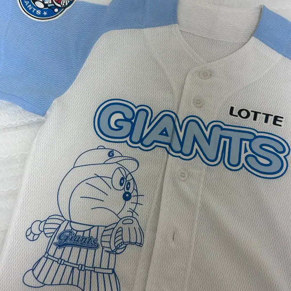 [BUNJANG] Lotte Giants Doraemon Collaboration Jersey Size 80 No Marking / 롯데자이언츠 도라에몽 유니폼 80 노마킹