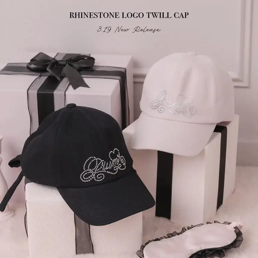 [BUNJANG] Pium Rhinestone Logo Twill Cubic Cap / pium 피움 라인스톤 로고 트윌 큐빅 캡모자 양산형 지뢰계 스나계 뉴에라 호비아카 리즈리사 디마럽 로지타 미셸마카롱 허니뮤 안미르 에블린