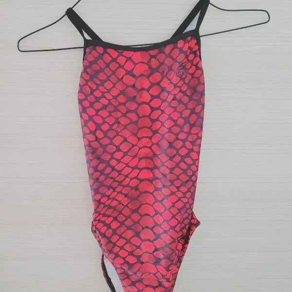 [BUNJANG] Senti One-Piece Swimsuit Red Pattern S / 센티 수영복 원피스 레드 패턴S