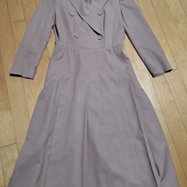 [BUNJANG] MICHAA Double Button Pleated Long Dress / 미샤. 롱원피스