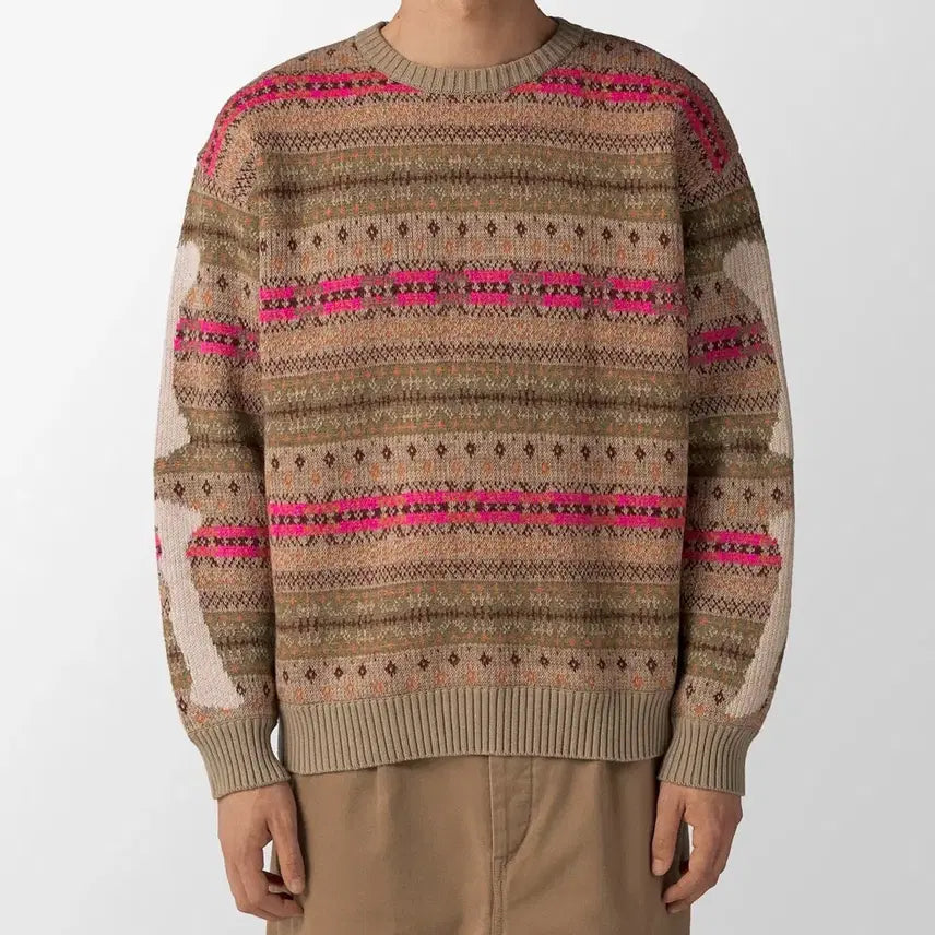 [BUNJANG] Capital Fair Isle Button Knit / 캐피탈 페어아일 본니트