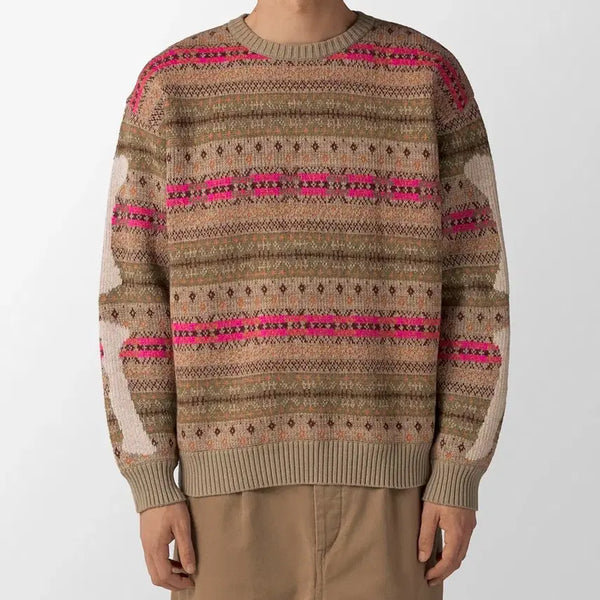 [BUNJANG] Capital Fair Isle Button Knit / 캐피탈 페어아일 본니트